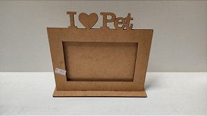 PORTA RETRATO I LOVE PET 19X17CM