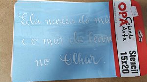 STENCIL 15X20 - FRASE SEREIA