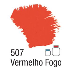 TINTA ACRÍLICA FOSCA 60ML 507 VERMELHO FOGO ACRILEX