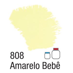 TINTA ACRÍLICA FOSCA 60ML 808 AMARELO BEBE ACRILEX