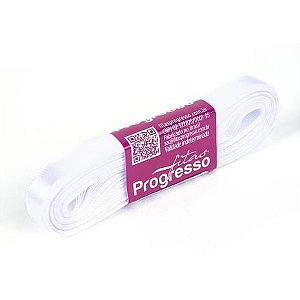 FITA DE CETIM PROGRESSO 10MX10MM BRANCO