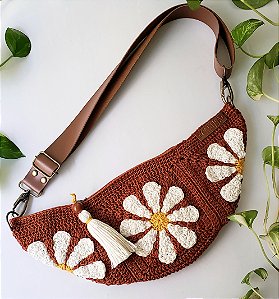 Pochete Mini Bag Flower Terracota