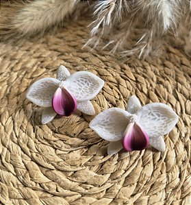 Brinco mini Orquídea translúcida