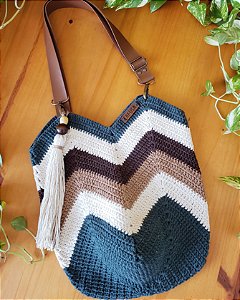 Bolsa Floresta - Cafusa Crochê Upcycling