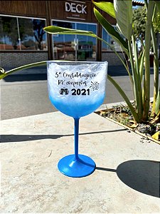 Kit 25 Taças De Gin 580ml Degradê Acrílico Personalizadas