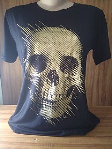 Baby Look Questta  Est.Caveira Dourada