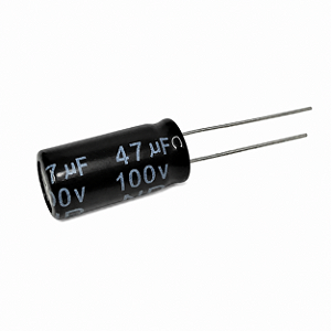 Capacitor Bipolar - 47 UF X 100V - Pacote Com 10 Unidades.