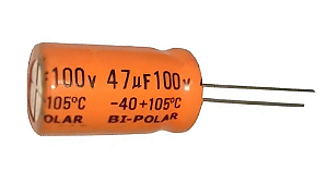 Capacitor Bipolar - 47 UF X 100V - Pacote Com 10.