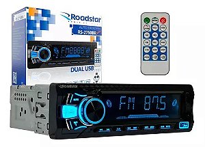 Auto Rádio MP3 BT Roadstar RS-2750BR.