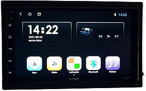 Multimídia MP5 2 Din HT-6200 - Sistema Android 9.0 - Usb - Aux - Bluetooth - Full Touch Screen.