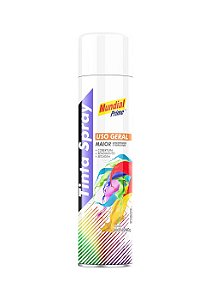 Tinta Spray Uso Geral Branco - 400 ML - Mundial Prime.