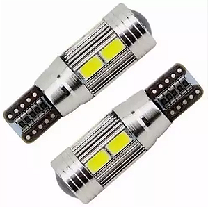 Lâmpada T10 10 LEDs Projetor Canbus - Importada