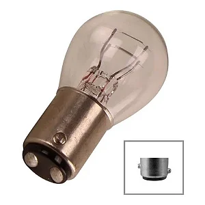 Lâmpada 2 Polos P21/5W 12V Pino Desencontrado Luxled - Com 10 Unidades