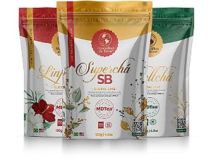 Chá Seca Barriga Kit - 3 Pacotes de 120g. cada - 45 Dias de Tratamento
