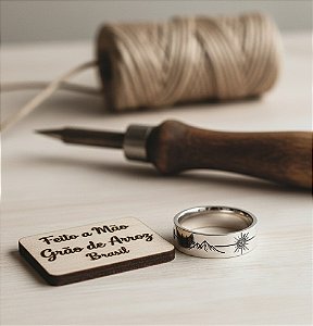 ​💍 Aliança Prata 925 - Rosa de Saron: Rock, Fé e Poesia