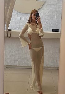 Vestido/Saída Ariel Areia