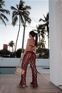 Calça  Macramê Marrom