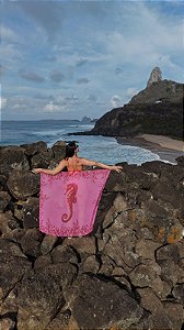 Pareô Cavalo marinho Rosa