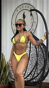 Biquíni Asa Delta Amarração Amarelo Brasil