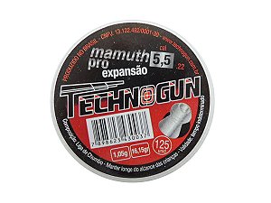 Chumbinho Mamuth Pro 5,5mm c/ 125 Unidades - Technogun