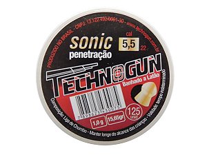 Chumbinho Sonic Dourado 5,5mm c/ 125 Unidades - Technogun
