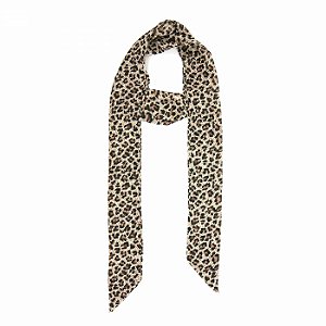 Lenço Faixa Animal Print Marrom