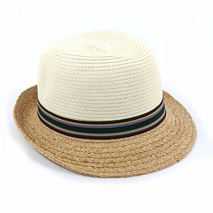 Chapéu Panamá com Faixa Colorida