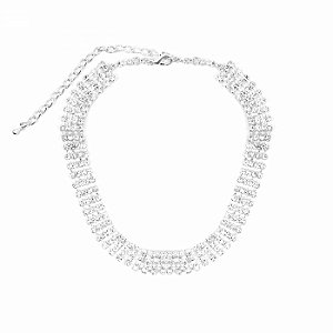 Choker em Strass Quatro Voltas