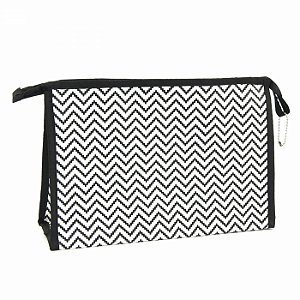 Necessaire Branca e Preta Zig Zag