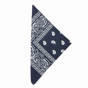 Lenço Tipo Bandana Azul Marinho