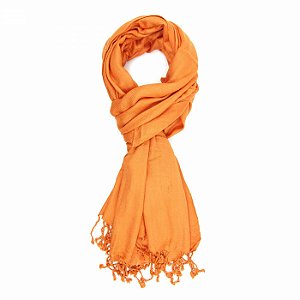 Lenço tipo Pashmina em Tom Laranja