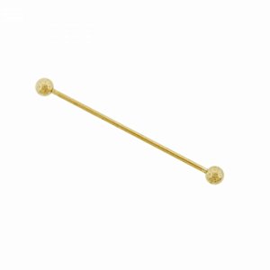 Piercing Transversal Dourado Folheado