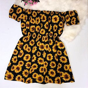 vestido ciganinha girassol