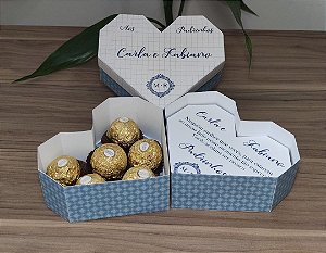 Convite Caixa Coração Padrinhos