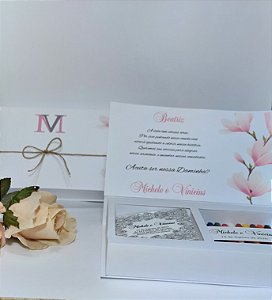 Convite Caixa Desenho Daminha/ Pajem