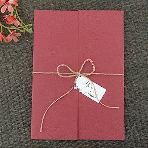 Convite Floral Bordô