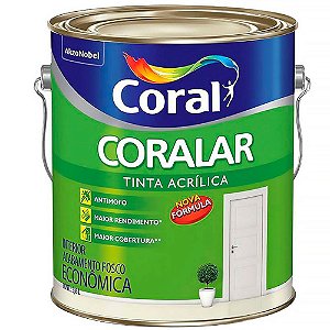 Tinta Acrílica Fosca Coralar Branco Neve 3,6L - Coral