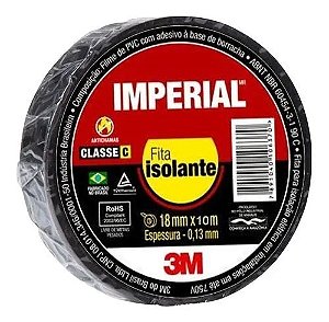 Fita Isolante Imperial® Branca, 18 mm x 10 m - 3M