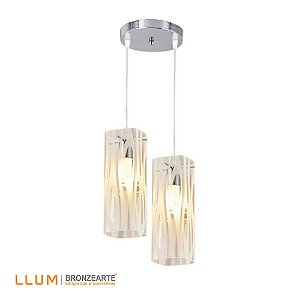 PENDENTE MIRAGE ZEBRA FOSCO 10X10X27 2L E27