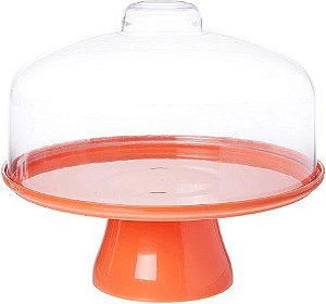 BOLEIRA CAKE C/CUPULA 25CM TAN