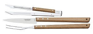 CONJUNTO CHURRASCO INOX 3 PC