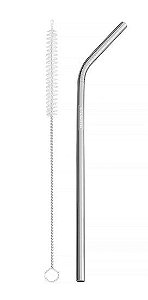 JOGO 1 CANUDO ACO INOX COM ESCOVA