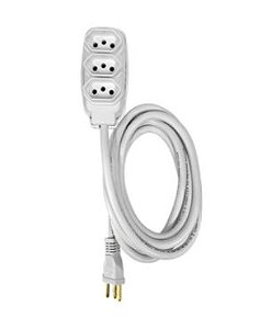 EXTENS.C/CABO PP REDONDO 5M 20A 250V BRANCO