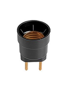 SOQUETE BIPOLAR C/PINO 250V PRETO