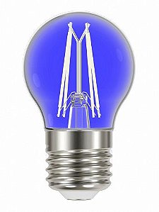 LAMPADA LED FILAMENTO COLOR BOLINHA G45 AZUL TASCH