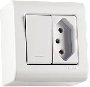 INTERRUPTOR SIMPLES+TOMADA 10A/250V
