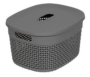 CESTO ORGANIZADOR C/TAMPA 12L CRT