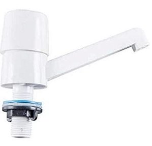 TORNEIRA PLASTICA P/LAVATORIO 1/2 BICO LONGO BCO