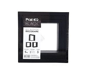 KIT 3 NICHOS DECORARE PRETO