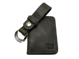 Kit Porta Cartão crédito ou Banco + Chaveiro Oil Taupé